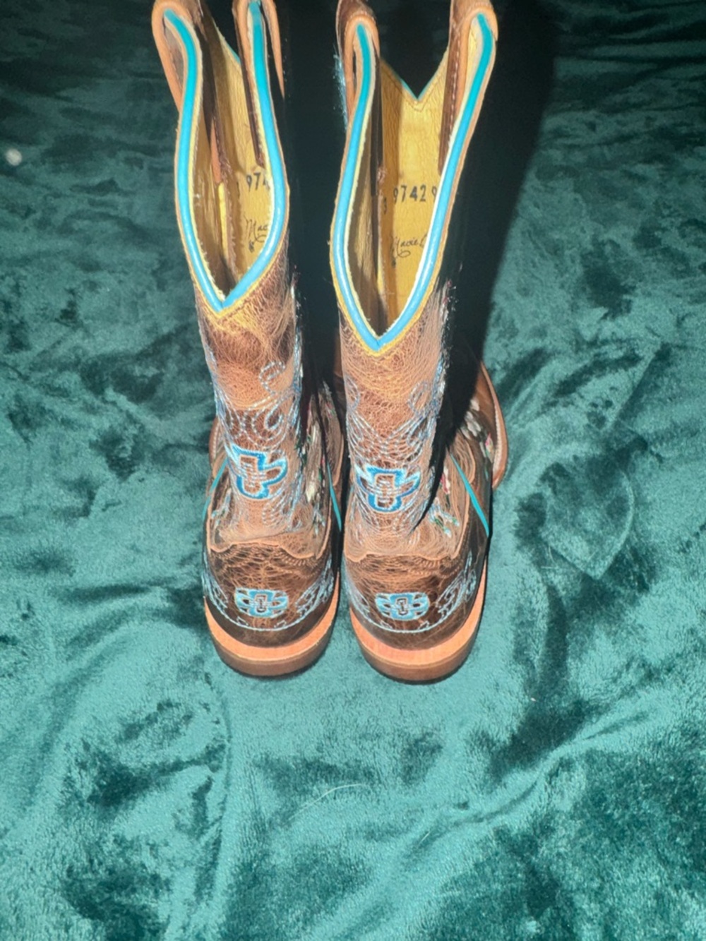 Macie Bean "Honey Bunch" Kids Floral Cowgirl Boots - Size 3 - MK9012 - Picture 3 of 5